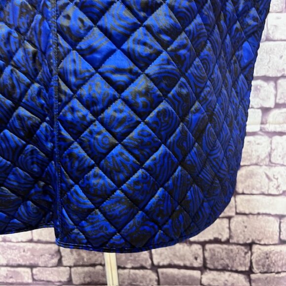 Onque Woman Blue & Black Quilted Vest Size 3X - Picture 7 of 9